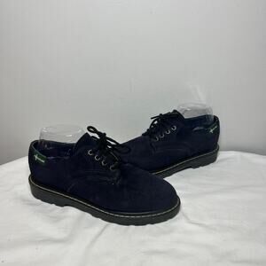 VTG Eastland Y2K Oxfords Shoes Blue Suede Leather Lace Up Preppy Casual 8.5M
